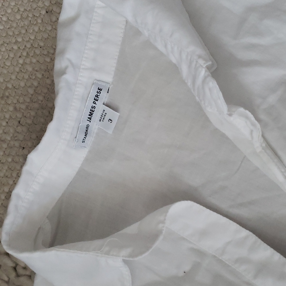 James Perse Crisp White Button-Down Shirt - Picture 2 of 15